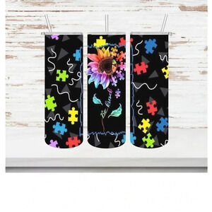 Be Kind Puzzle Pieces 20oz. Skinny‎ Tumbler